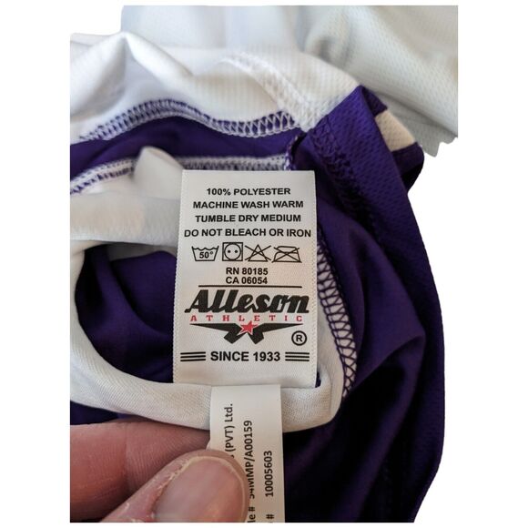 Purple and White Reversible Basketball Shorts Mens Size Small Drawstring Sports - Picture 6 of 10